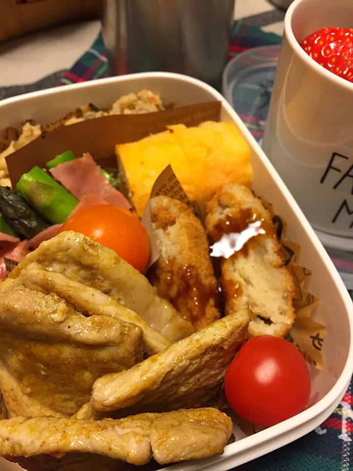 女子高生用 豚肉のカレー焼き弁当|riorieさん