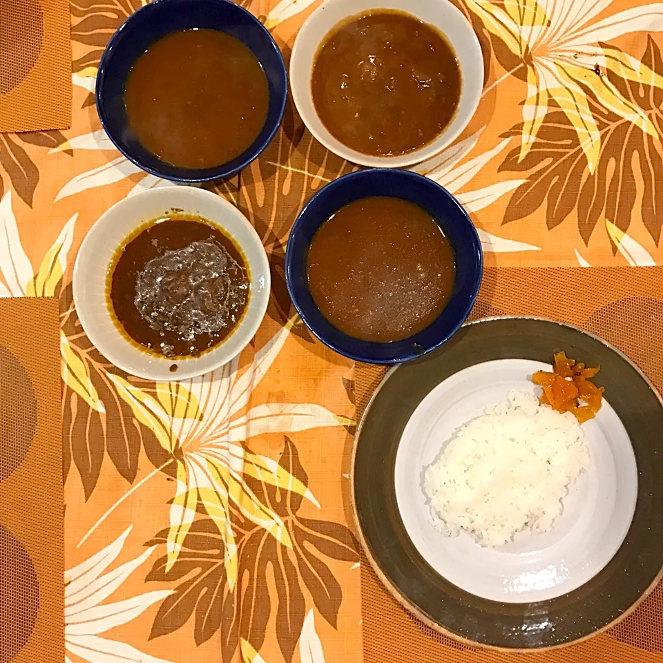 レトルトカレー食べ比べ🍛

#レトルトカレー #珊瑚礁カレー #松坂牛カレー #佐賀牛カレー #アグー豚カレー|lazy104さん