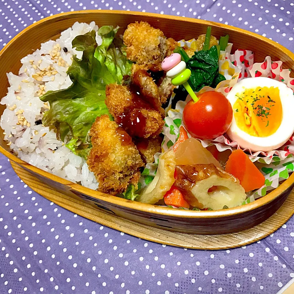 今日のお弁当(๑◕ˇڡˇ◕๑)
#お弁当 
#おひるごはん 
#雑穀米
#とんかつ弁当 
#がっつり|kazukazuさん