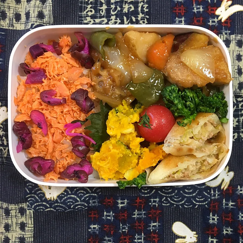 春巻きと黒酢の中華弁当|かずみさん