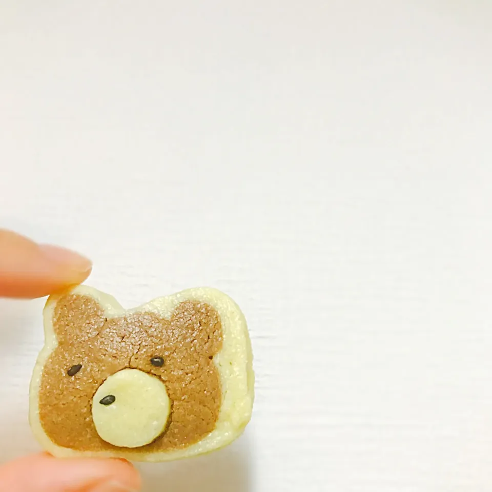 ＊くまのクッキー#アイスボックスクッキー#ふてぶてしい熊🐻|みじんこさん