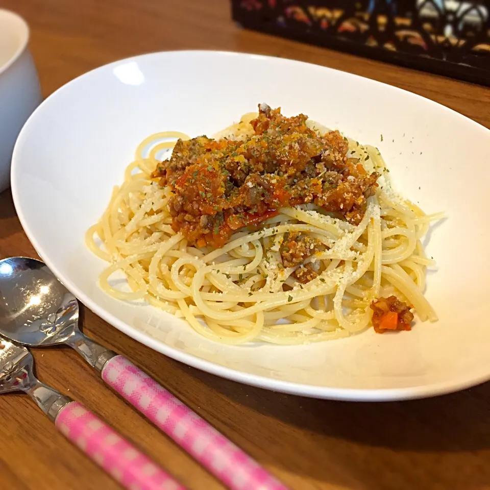 Snapdishの料理写真:自家製ミートソースパスタ|harucaさん