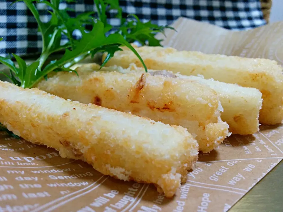 咲きちゃんのお料理*
～オツな肴🍶シリーズ😁18✨
　長芋の梅ニンニク風味揚げ～|ことり*さん