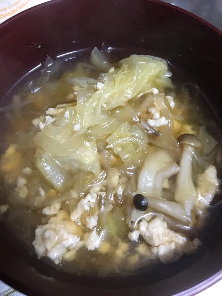 大根と白菜の鶏ひき肉スープ|🐶たぬとんキッチンさん