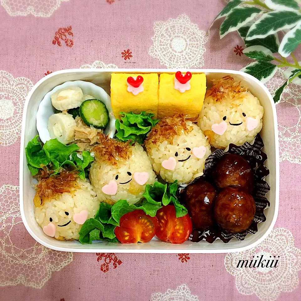 たぬきおにぎりのにこちゃん弁当|みきさん