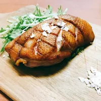 Snapdishの料理写真:Pan fried #duckbreast with lemon salt flake and curly endive.|Peggy Chenさん