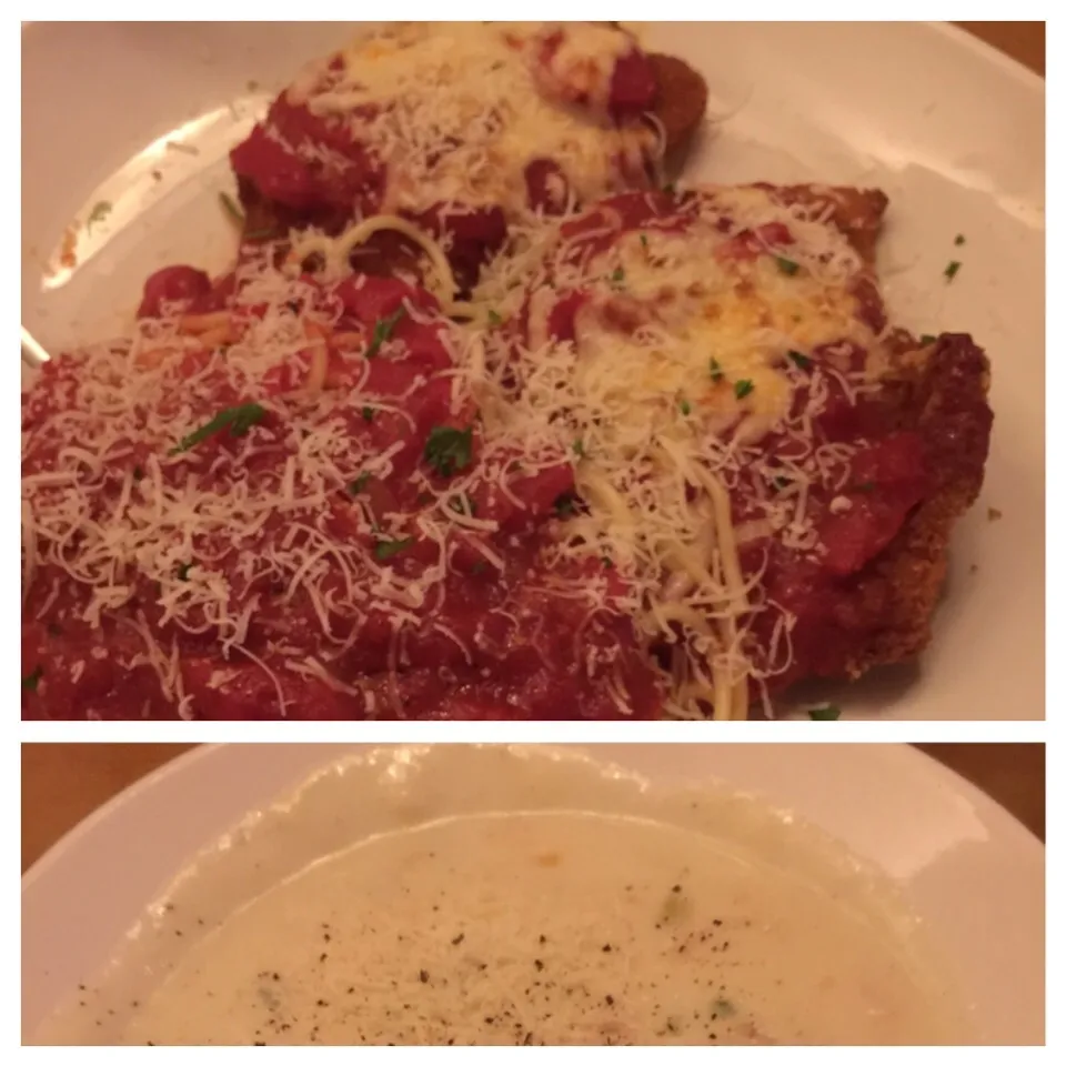 Chicken Par-magian w/spaghetti  & Chicken & Gnocchi Soup|Richard Thompsonさん