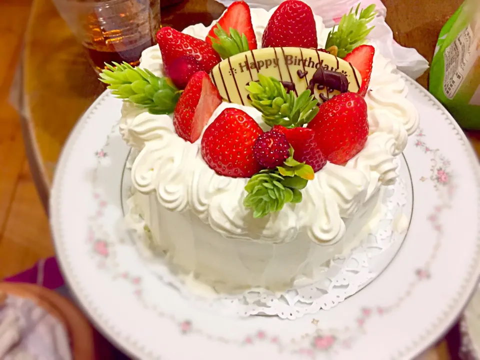 ママの誕生日ケーキ💕|ピンクさん