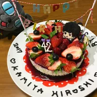 Snapdishの料理写真:#神谷浩史生誕祭2017 #レアチーズケーキ #神谷浩史|佐藤さん