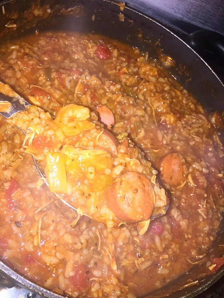 Chicken shrimp & sausage jambalaya|Tawanjaさん