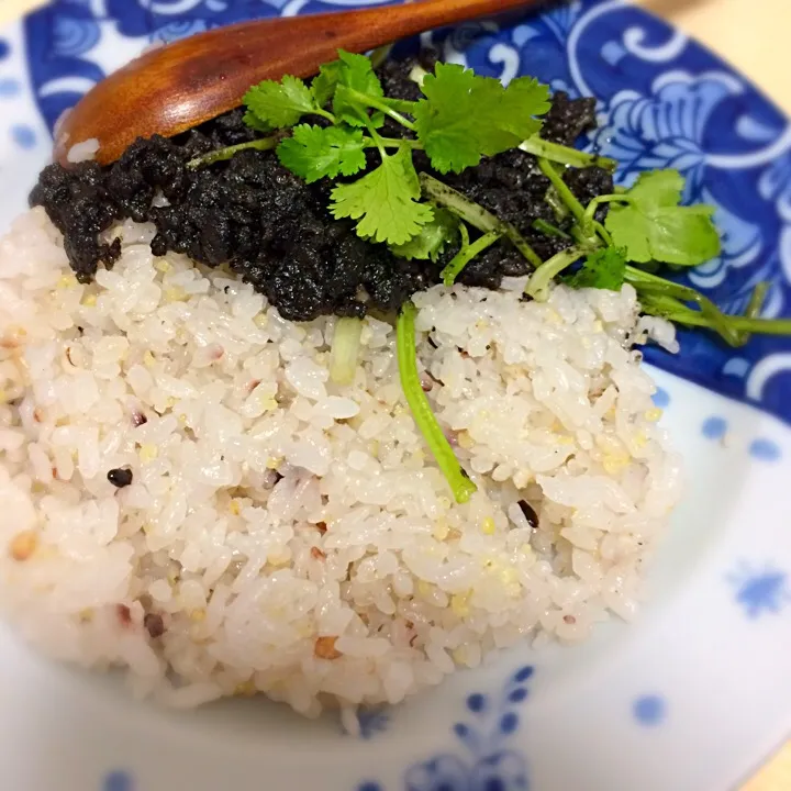 #黒胡麻納豆肉味噌|en.58さん