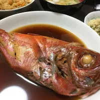 Snapdishの料理写真:金目鯛の煮付け|コウタさん