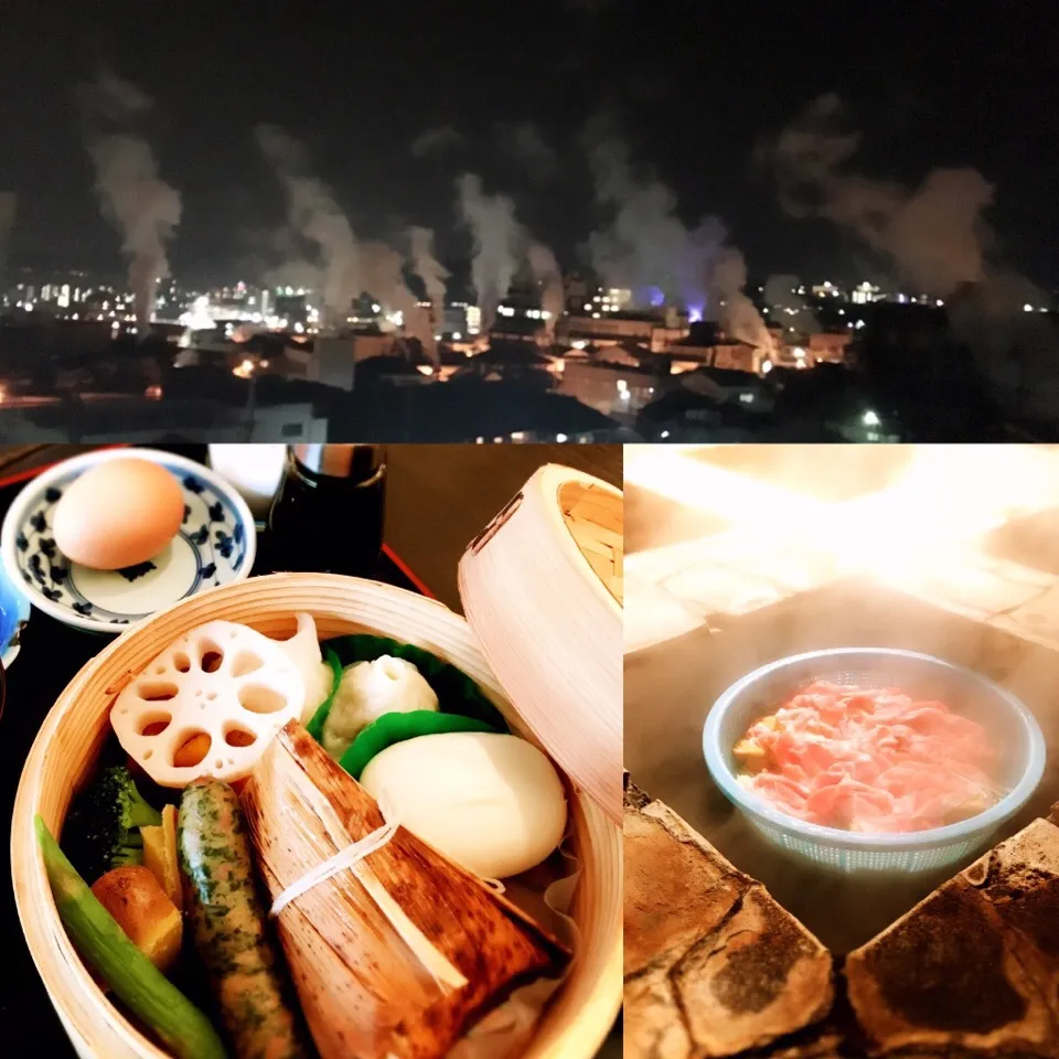 Snapdishの料理写真:別府 鉄輪温泉の
地獄蒸し料理✨|七味さん