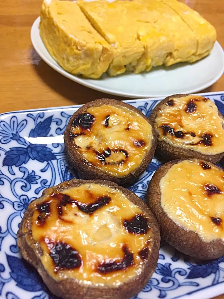 しいたけのマヨ焼きと玉子焼き|ミシャさん