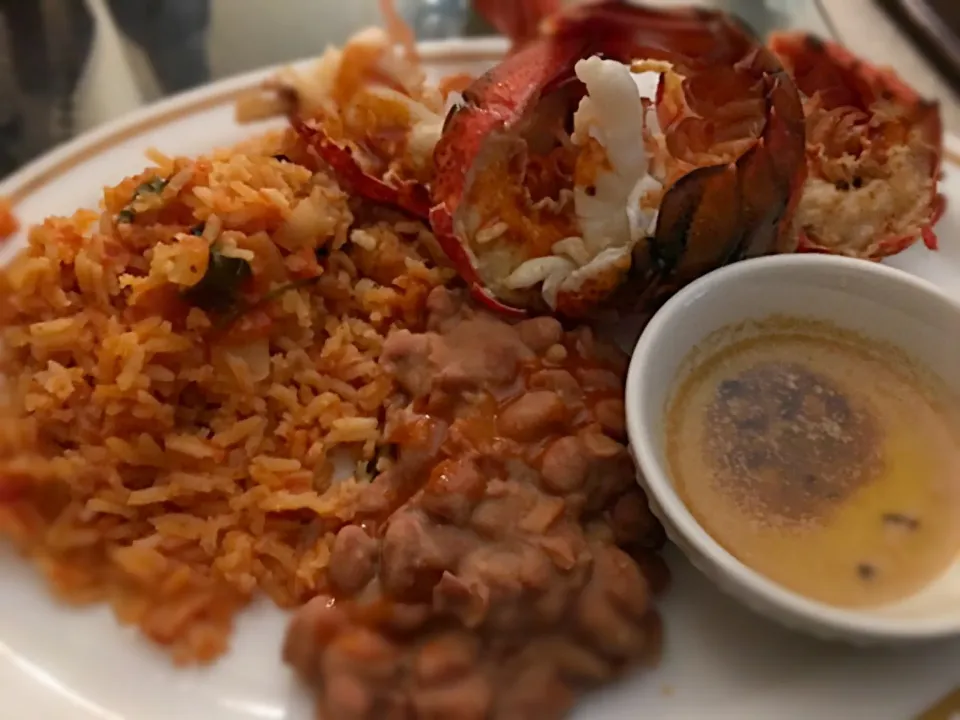 Lobster ala mojo de ajo con frijoli y arose.|Garthoneさん