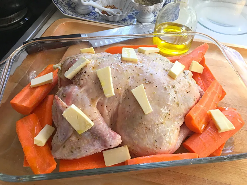 Ready to roast lemon rosemary chicken|🌺IAnneさん