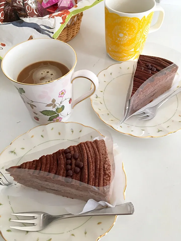 Snapdishの料理写真:お友達のお宅にて、お茶☕️🍰💕|ナナさん