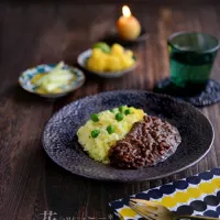 「ビーフキーマカレー」 #花ヲツマミニ
