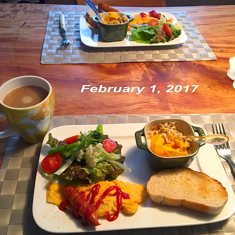 Snapdishの料理写真:朝ごはん  2017・2・1|ローゼルさん