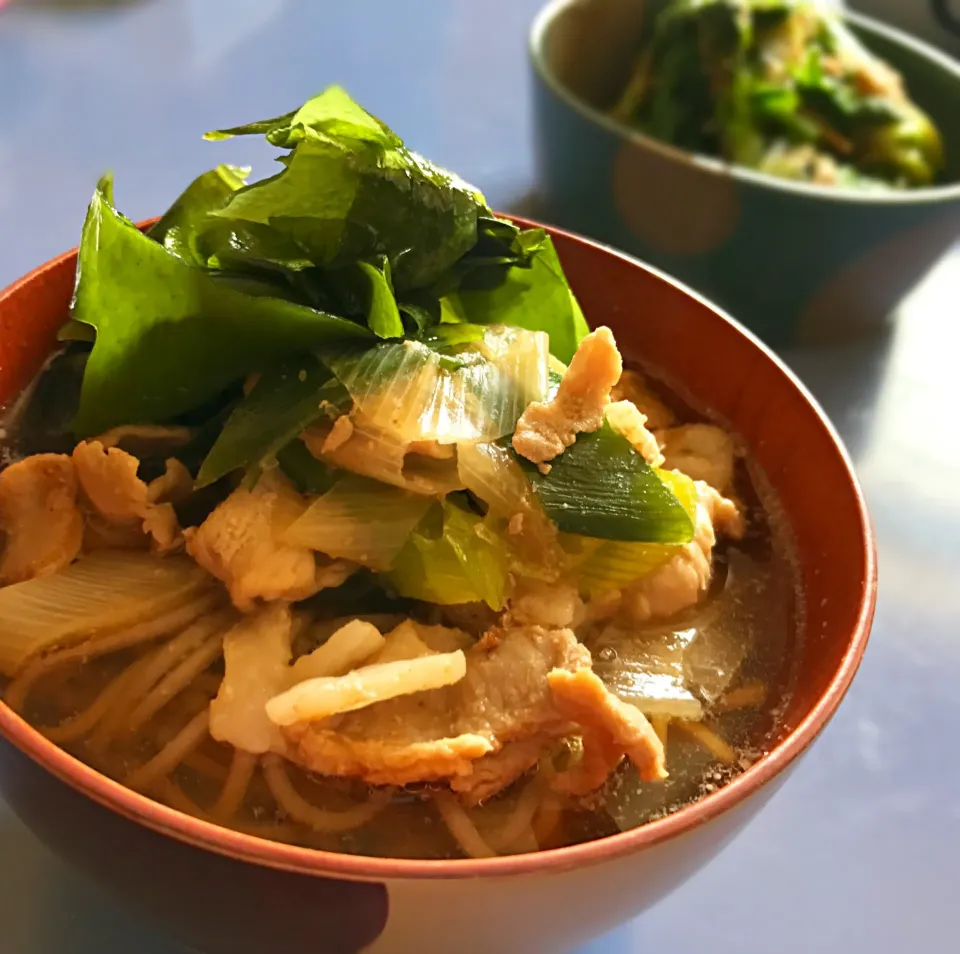 昼ごはん あったか豚汁蕎麦|砂雪さん