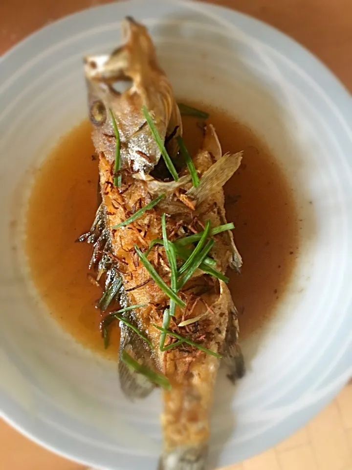 Fried grouper with soy sauce|karen limさん