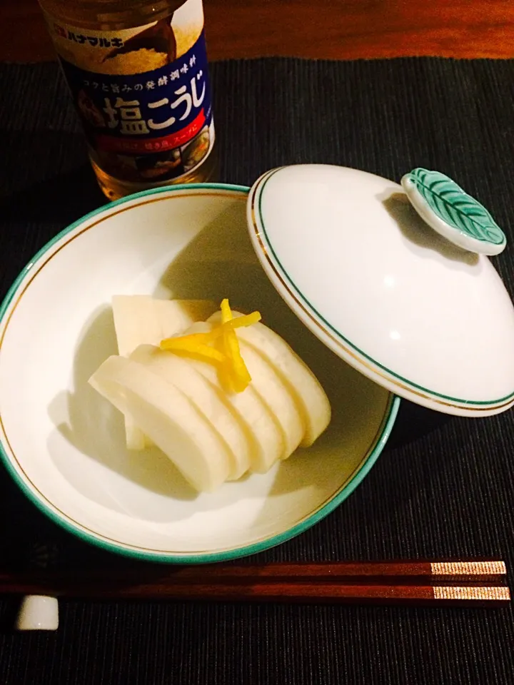 Snapdishの料理写真:sakurakoさんの料理 えきしおで大根のべったら漬け|Norikoさん