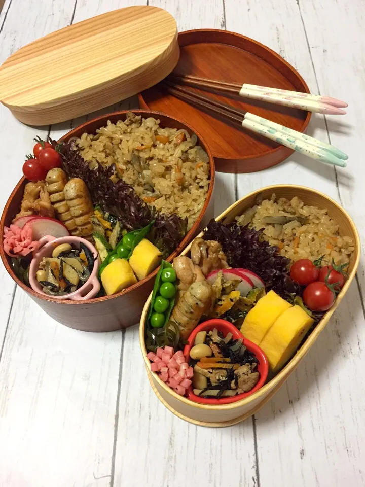 炊き込みご飯de和弁当🍱|サリーさん