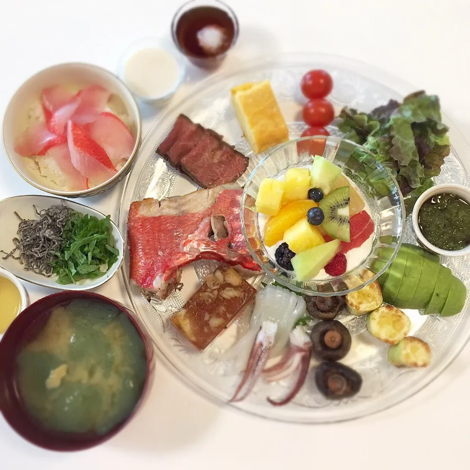 Snapdishの料理写真:2017年2月2日の「ドクターにしやま由美式時計回り食べダイエットプレート」の朝食を皆様にご紹介しますね‼️|ドクターにしやま由美式時計回りダイエットプレートさん