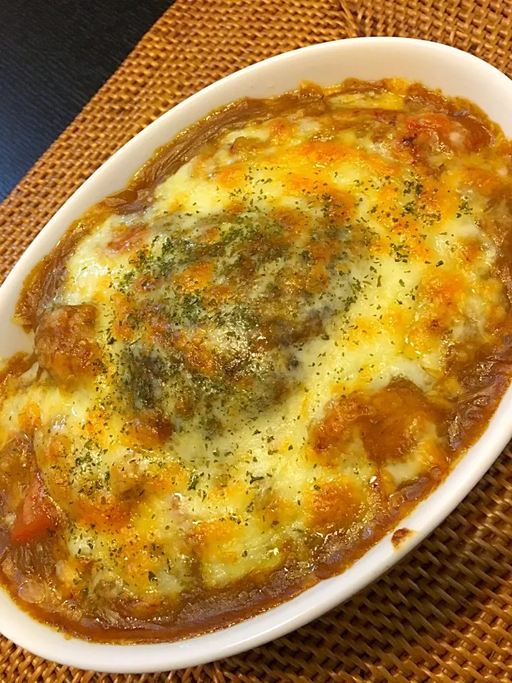 今日の夜ごはん🌙ハンバーグカレードリア💗|acoyaさん