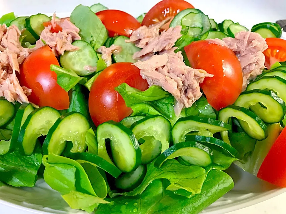 Snapdishの料理写真:サラダ🥗
くるりんきゅうり🥒|Loveミニーさん