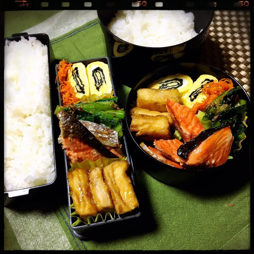 #お弁当#おひるごはん 

今日の夫と息子のお弁当🍱|renharuruさん