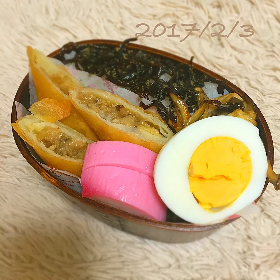 節分の日は春巻き弁当ŧ‹”ŧ‹”ŧ‹”ŧ‹”|ｍi-koさん