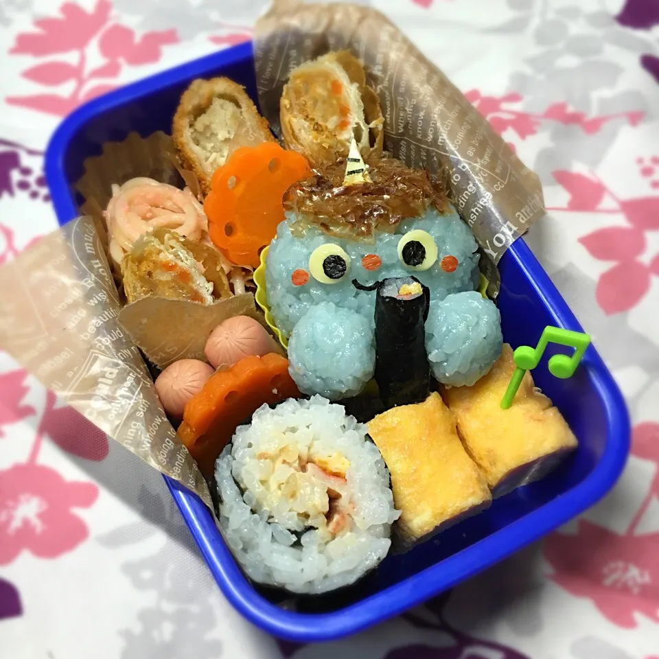 節分✴︎恵方巻きを食べる鬼さんお弁当|ぴぃさん