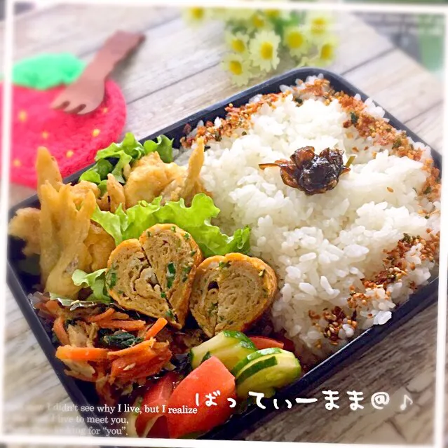 ごぼうと鶏肉のかき揚げ弁当～♡ #ばってぃーまま＠♪の節約しても美味しいお弁当|ばってぃーまま＠♪さん