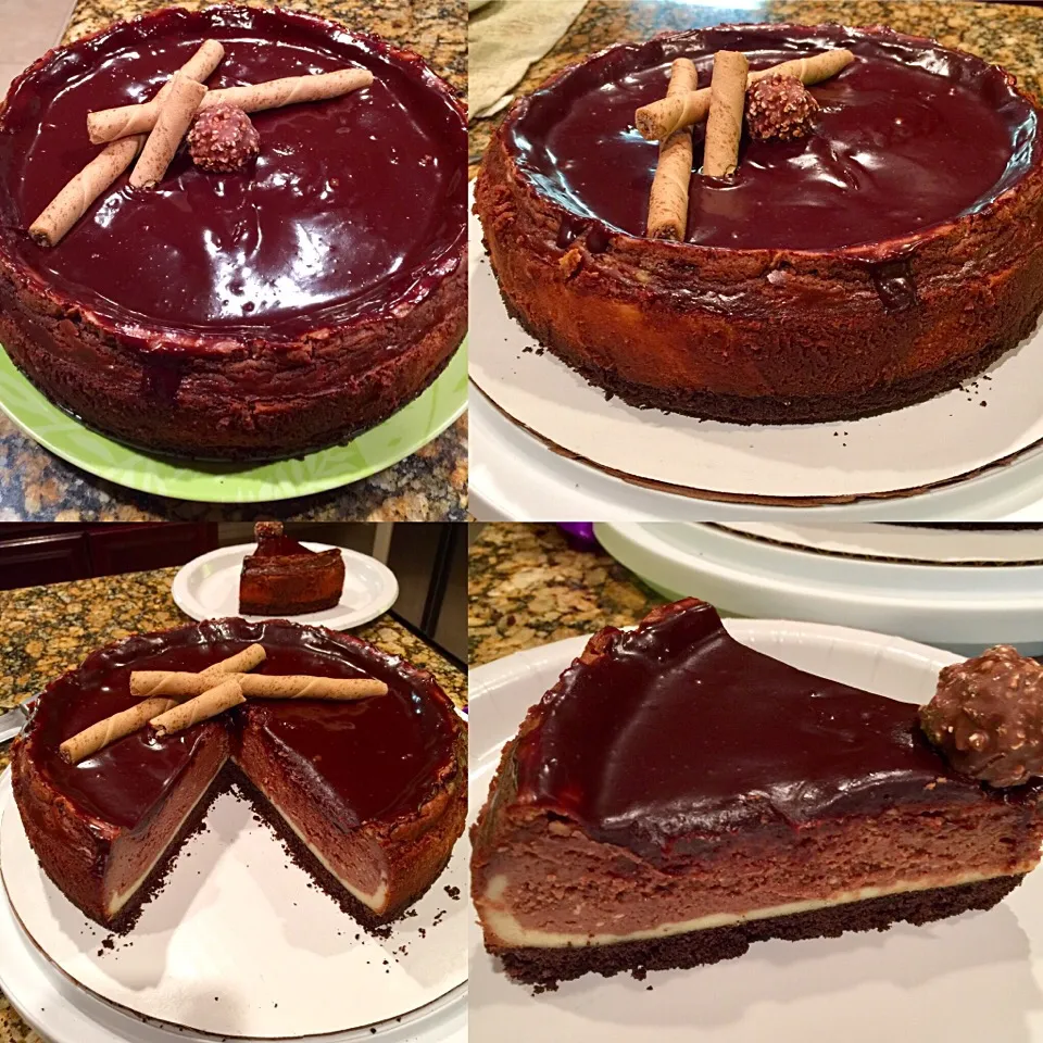 Nutella Cheesecake with Chocolate Ganache|Alma's Home Kitchenさん