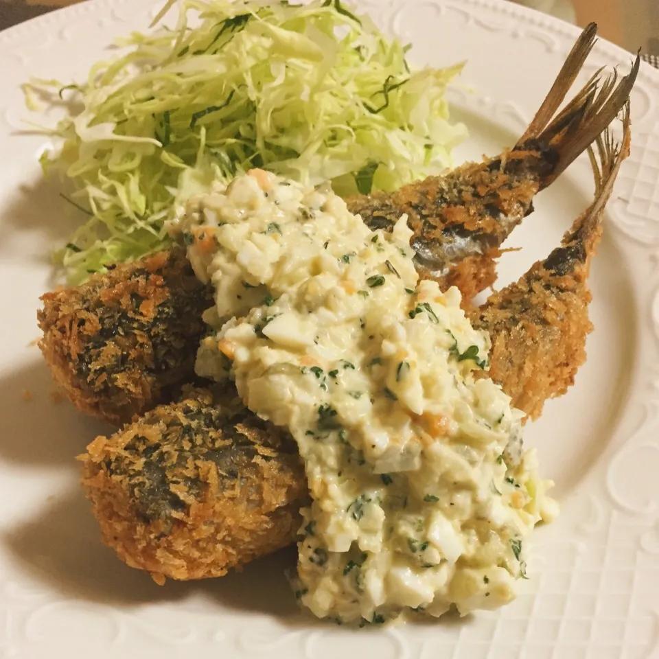 ちこの料理 まるまる太った鰯のフライ|ちこさん