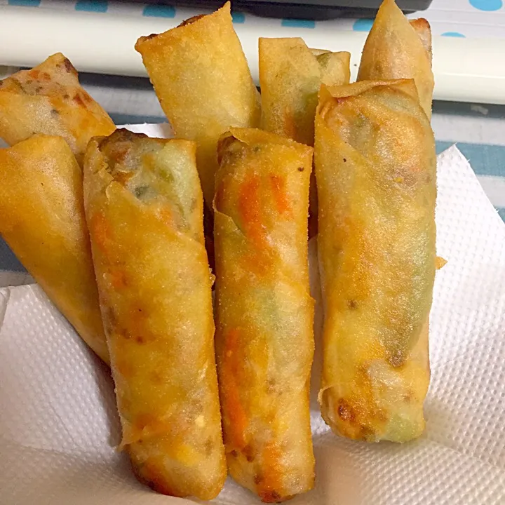 Homemade springrolls, Harumaki in Japanese😋|angeliciousさん