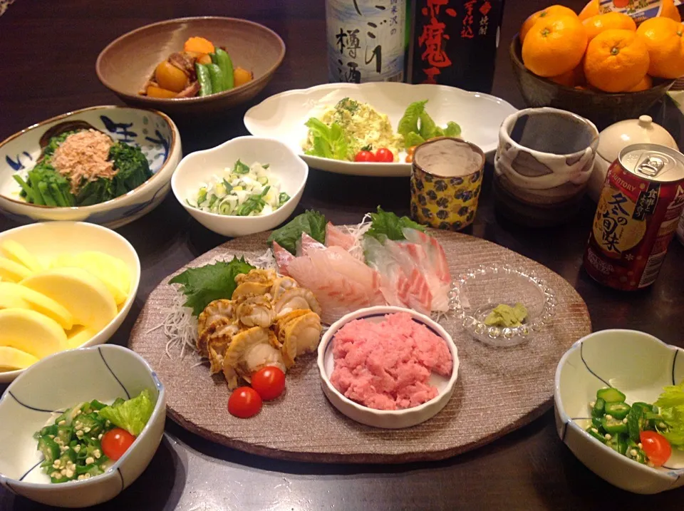 お誕生日の夕食膳|しもっち"もたれつさん