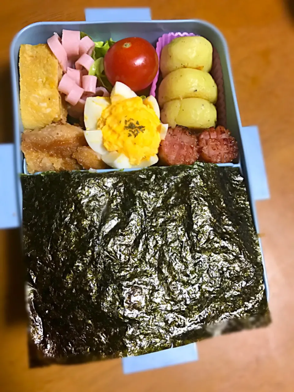 Snapdishの料理写真:お父さんへお弁当♡（のり弁風）|なおさん