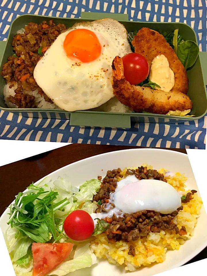 ドライカレーのお弁当とランチ。|Chiharuさん