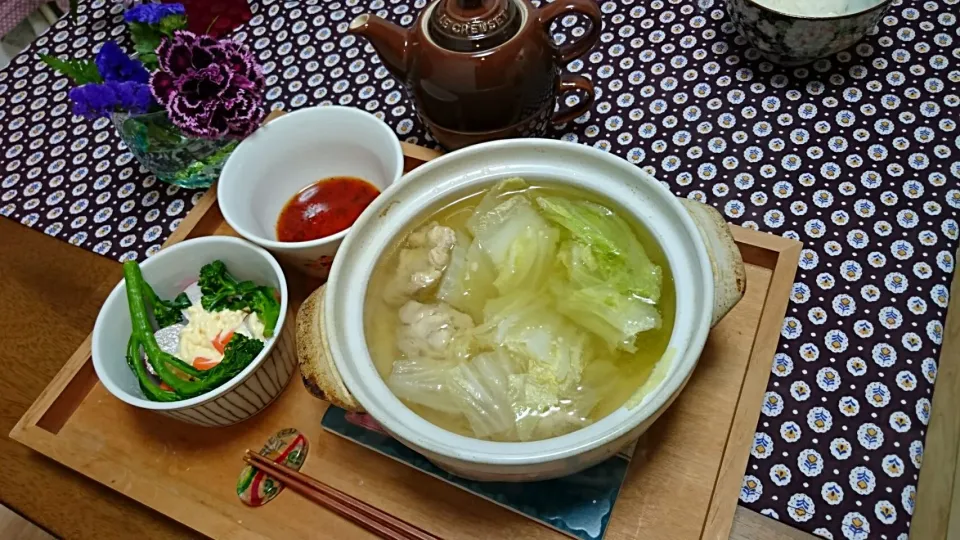 白菜と鶏のさっぱりお鍋|わこさん