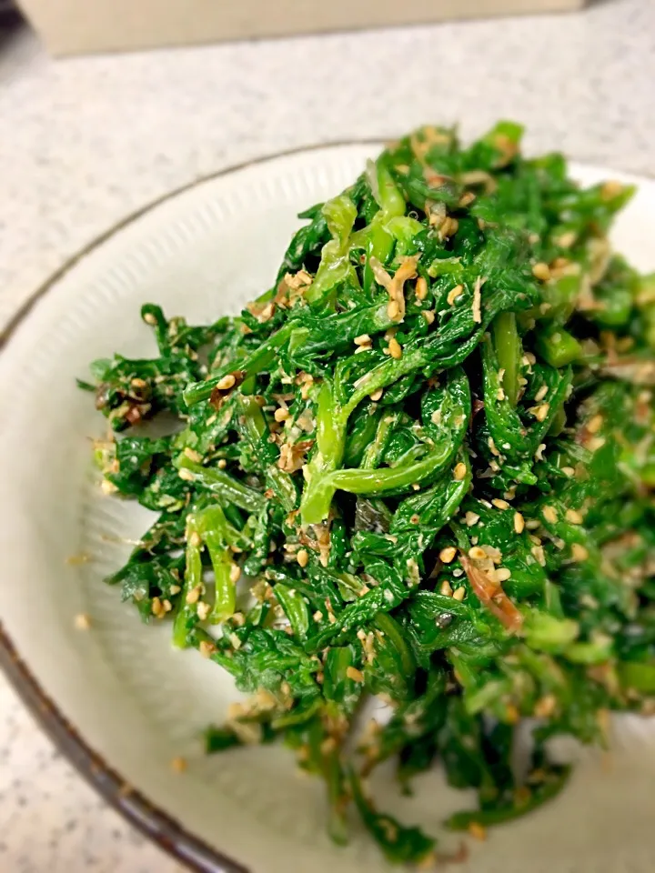 なおさんの春菊の和え物|かねしろ食堂さん