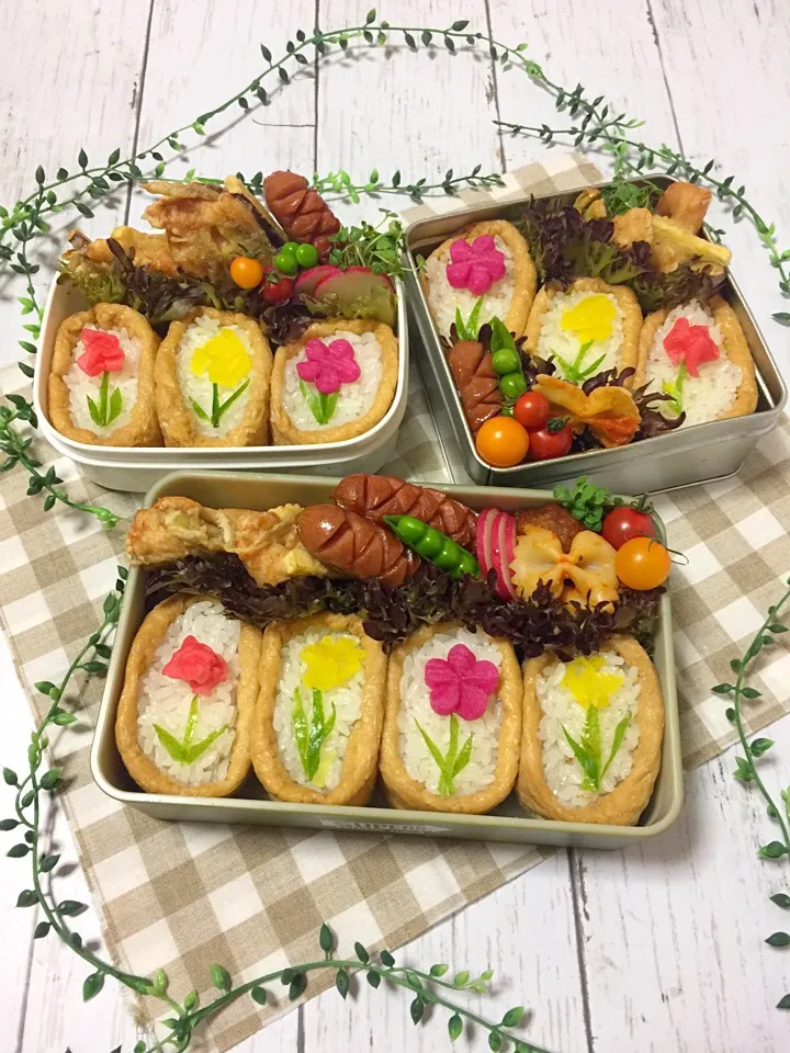 お花いなり寿司弁当💐|サリーさん