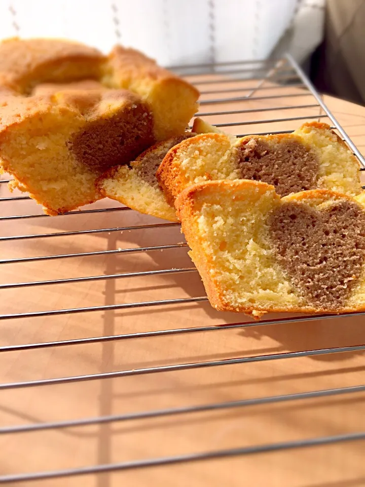 切っても切ってもハート♡なパウンドケーキ by sc0c0|やっこさん