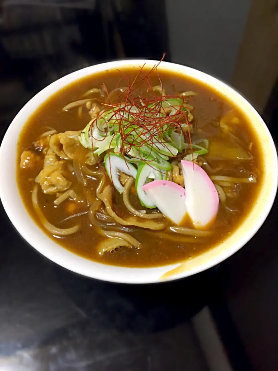 晩ご飯 カレー南蛮 サウナ後|にゃおさん