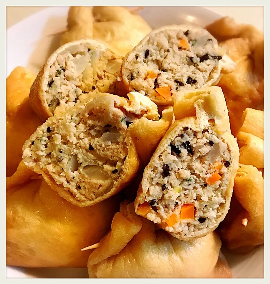 巾着〜Pouch of deep-fried bean curd filled with meat & vegetables|toyamadaさん