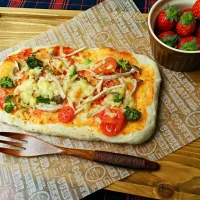 Snapdishの料理写真:桜央里さんのお料理*
～発酵なしお手軽pizza(*´▽｀*)～