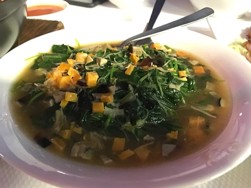 Spinach in broth  @ Jumbo seafood|Ong Sor Fernさん