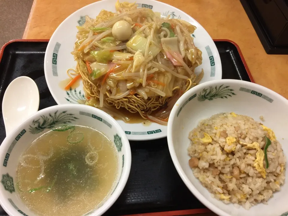 かた焼きそばと炒飯セット|popzappaさん