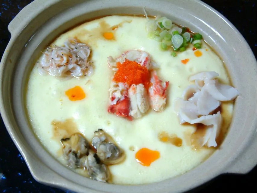 steamed seafood egg custard|steven z.y.さん